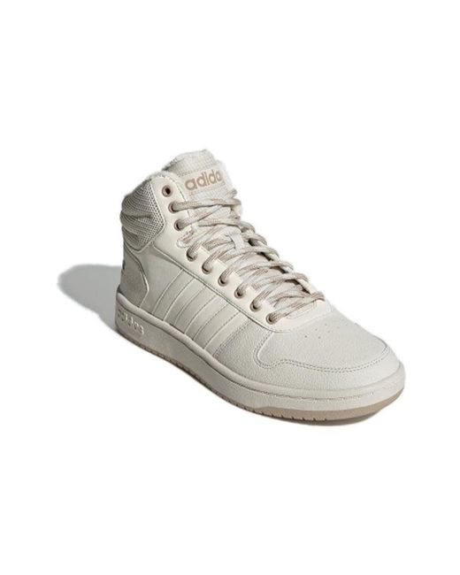 Adidas White Hoops 2.0 Mid for men