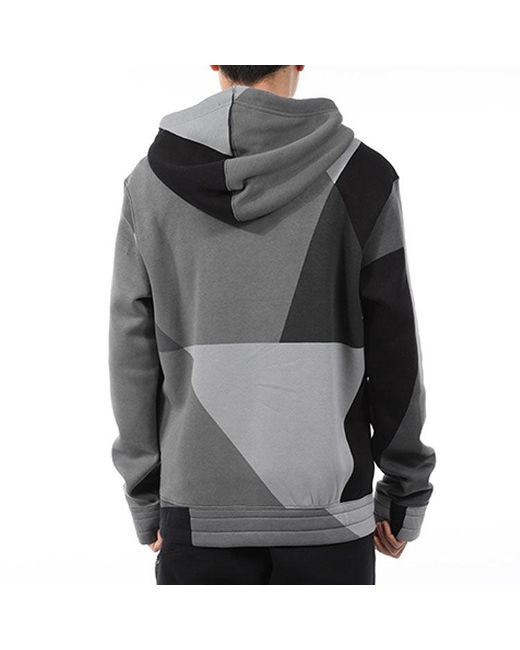 Nike Gray Kyrie Irving Colorblock Zipper Hooded Jacket for men
