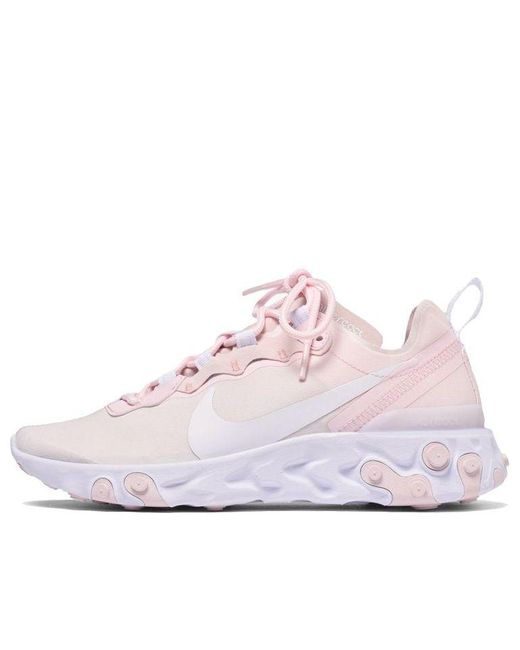 Nike React Element 55 'pale Pink' in White | Lyst