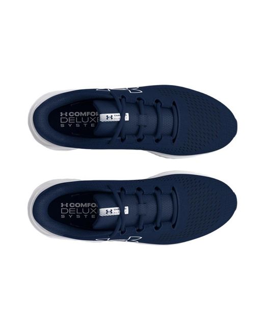 Under Armour Blue Charged Pursuit 3 Big Logo Running Shoes Tech Midnight for men