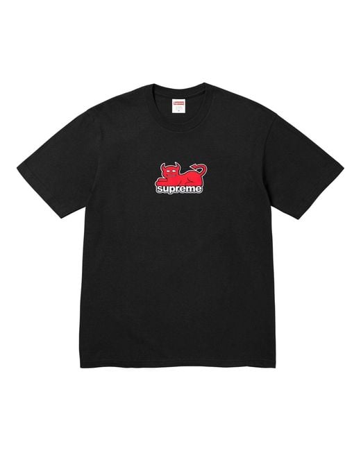 Supreme Black X Toy Machine Devil Cat T-Shirt for men