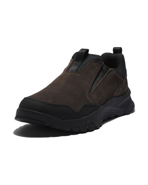 Timberland Black Lincoln Peak Lite Waterproof Slip-Ons 'Dark Suede' for men