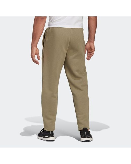 Adidas Green Fl Pt Solid Color Drawstring Sports Pants/Trousers/Joggers for men