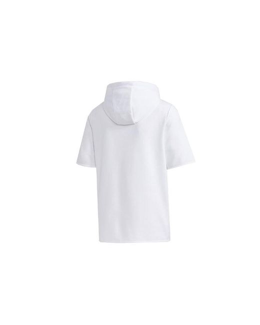 adidas Neo Ogo Ebroidered Sports Puover Hooded Short Seeve White for Men |  Lyst