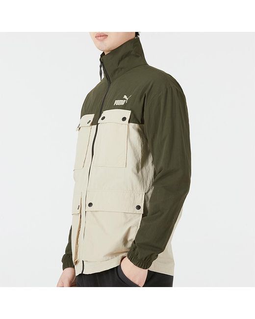 PUMA Green Windbreaker Jacket for men