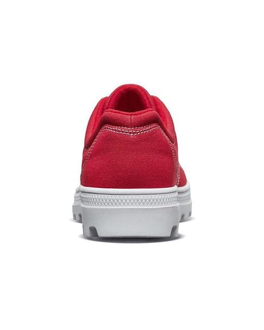 Skechers Red (Wmns) Roadies Low-Top Canvas Shoes