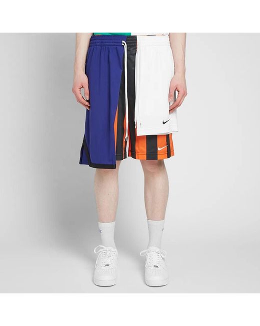 Nike Blue Lab Collection Splicing Basketball Shorts Contrasting Colors for men