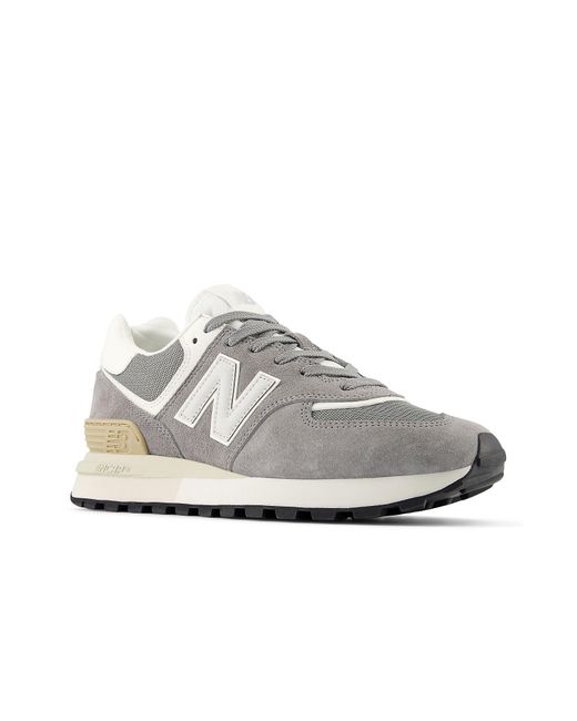 New Balance White 574 Stell' for men