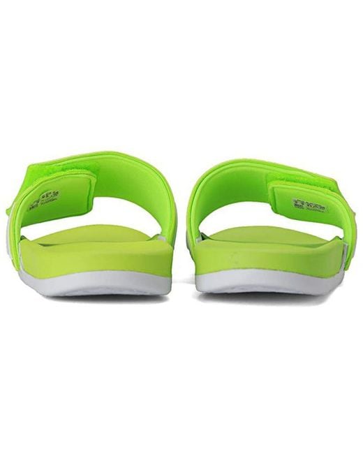 Adidas Green Neo Adilette Fluorescent for men