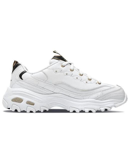 Skechers White (Wmns) D'Lites Low Dad Shoes Gs