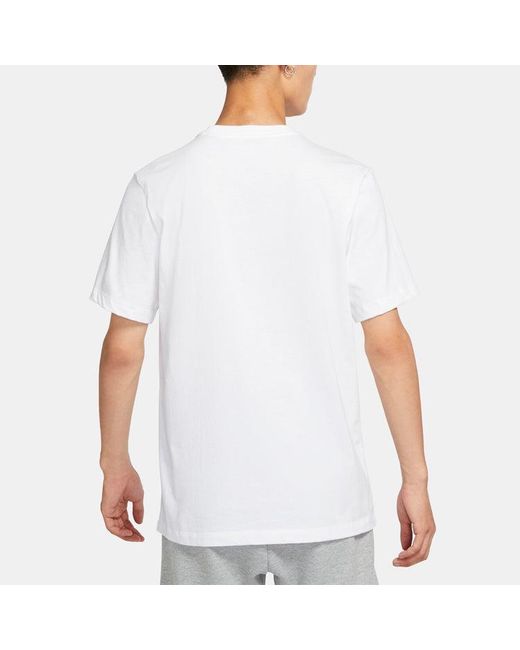 Nike White Sportswear Logo Printing Round Neck Short Sleeve for men
