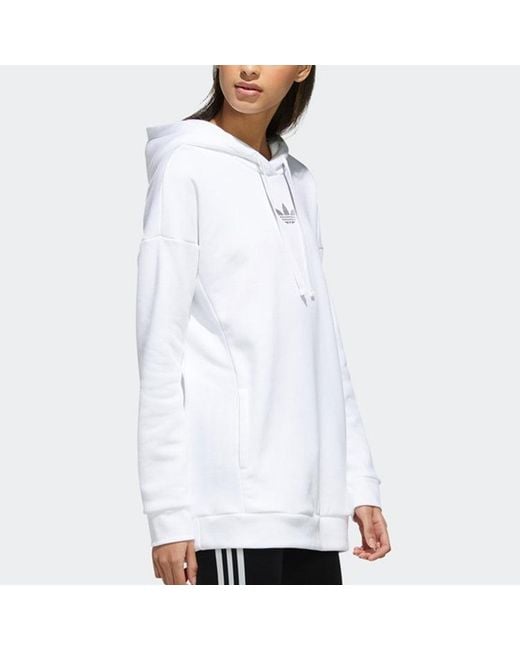 Adidas White (Wmns) Trefoil Hoodie