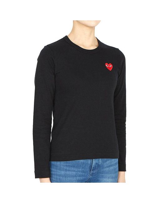 COMME DES GARÇONS PLAY Black Long -Sleeved T -Shirt
