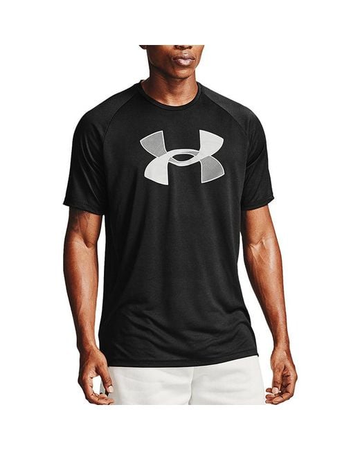 Under Armour Black Big Logo Tech Short Sleeve T-Shirt '' for men