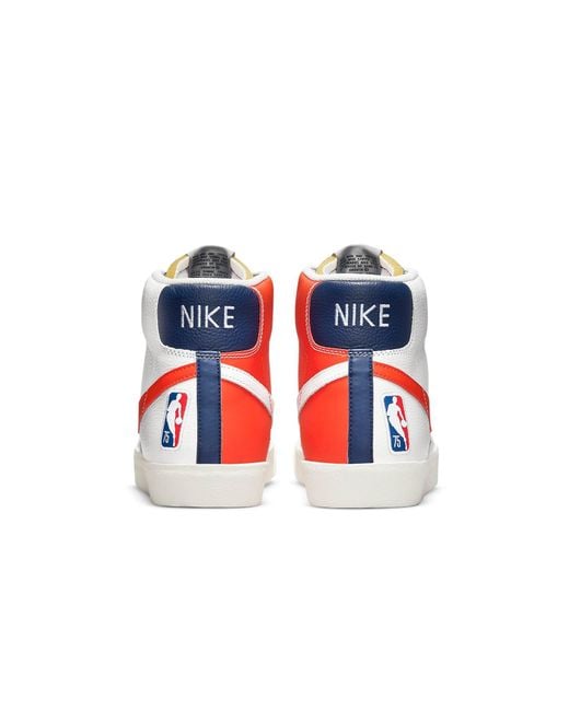 Nike White Nba X Blazer Mid '77 Emb '75Th Anniversary for men