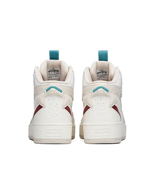 Anta White (Wmns) Fashion Series Sneakers High 'Light'