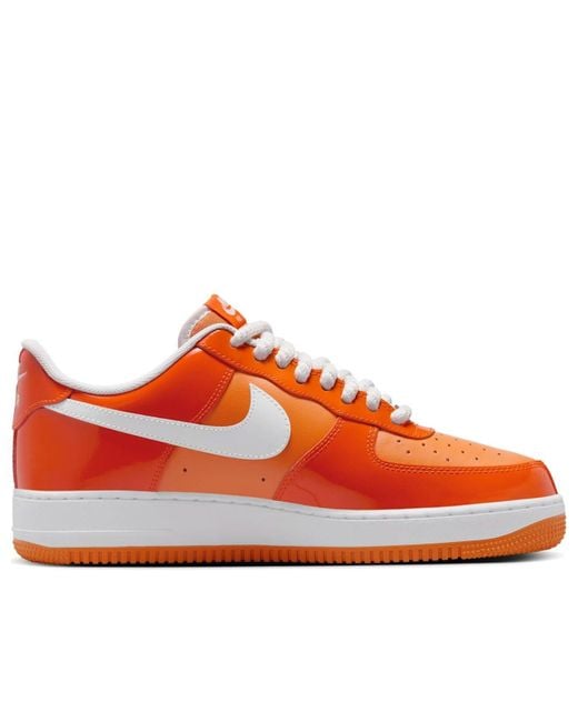 Nike Orange Air Force 1 '07 Lv8 Patent' for men