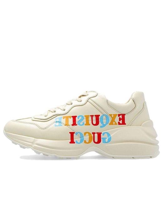 Gucci White Rhyton Exquisite Shoes