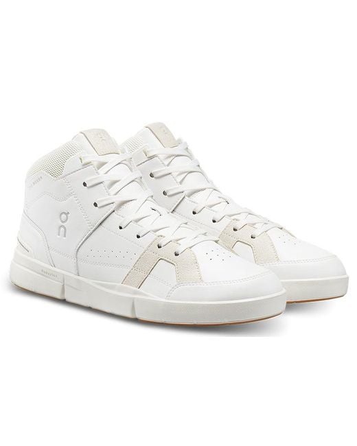 On Shoes White The Roger Clubhouse Mid Sand' for men