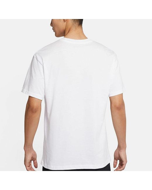 Nike White Just Do It Basketball Sports Printing Short Sleeve for men