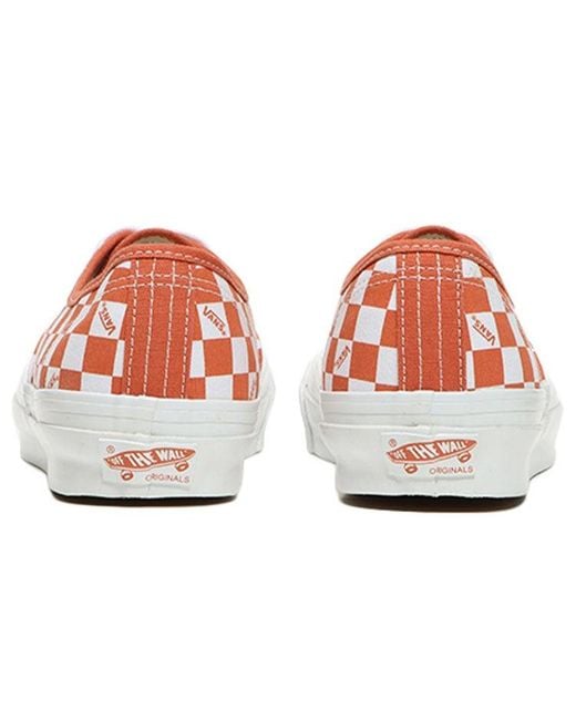 Vans Red Og Authentic Lx 'Mecca Checkerboard' for men