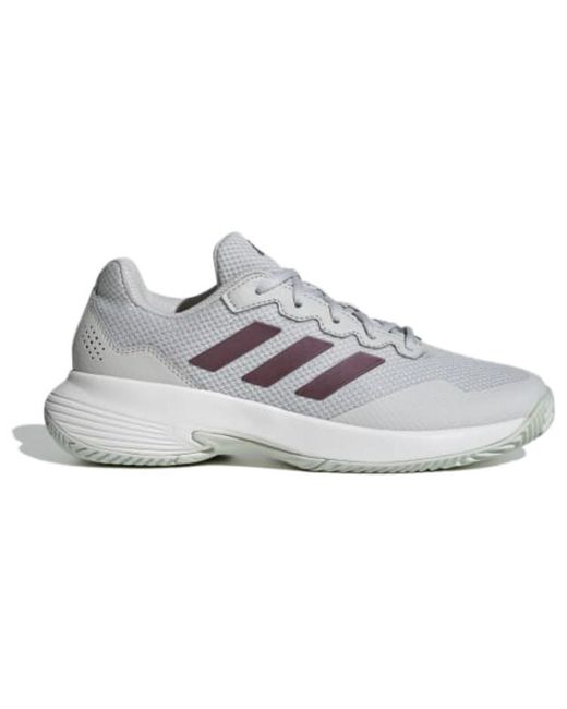 Adidas White (Wmns) Gamecourt 2.0 Aurora Metallic'