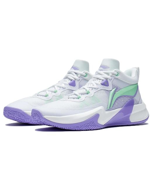 Li-ning White Superlight Speed 1 'Standard Pinkgreen' for men