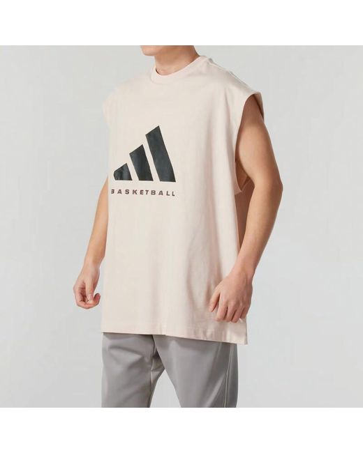 Adidas Pink Basketball Vest for men