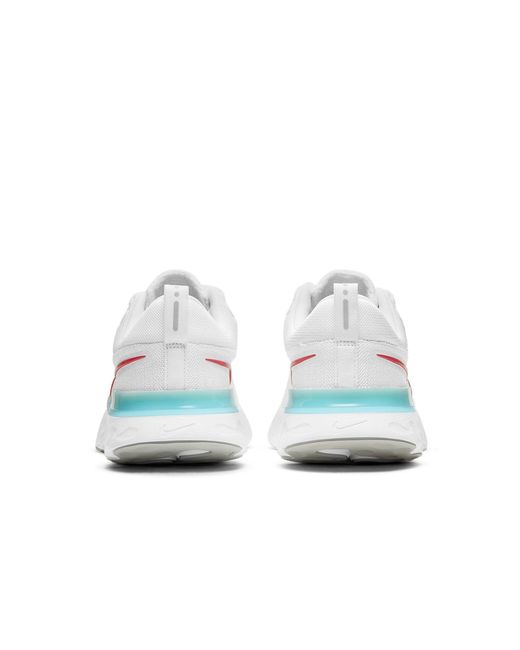 Nike White React Infinity Run Flyknit 2 Glacier Ice' for men