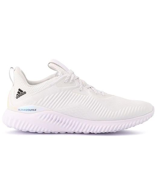 Adidas White Alphabounce 1 for men
