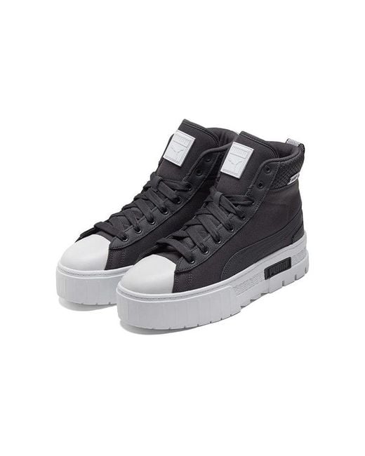 PUMA Blue (Wmns) Mayze Mid Safari Casual Skateboarding Shoes