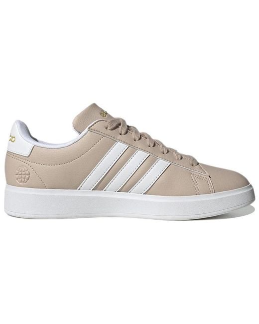 Adidas White (Wmns) Grand Court Cloudfoam 'Wonder Taupe'