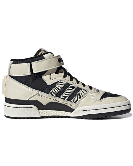 Adidas Black Originals Forum Mid Sneakers Creamy