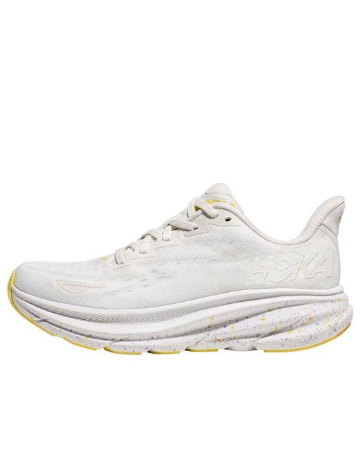 Hoka One One White (Wmns) Clifton 9 Lemonade'