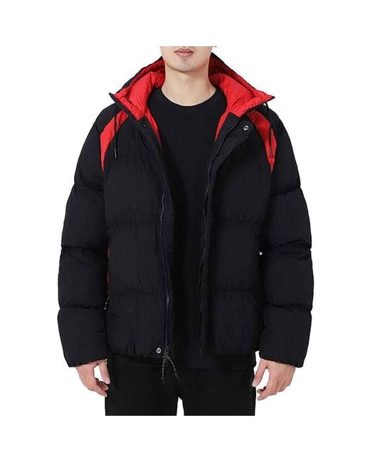 Nike Blue Contrasting Colors Printing Stay Warm Hooded Jacket for men