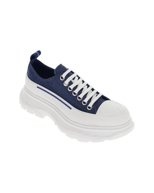 McQueen Blue (Wmns) Tread Slick Lace Up Sneakers Denim'