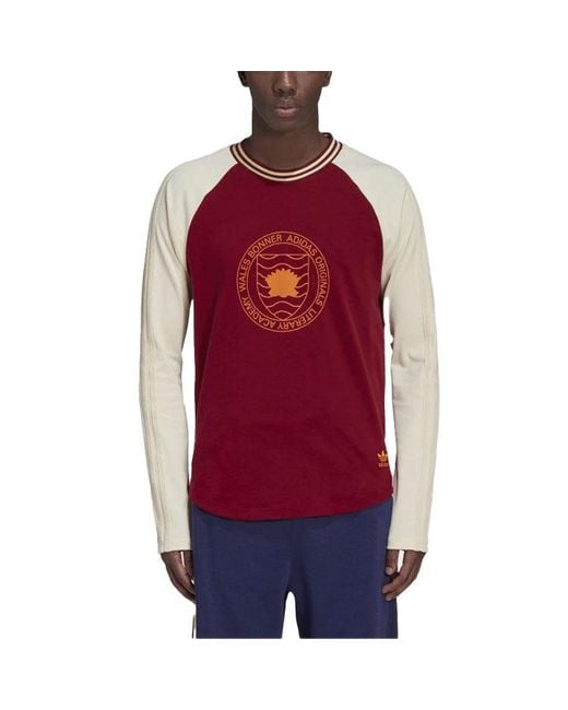 Adidas Red X Wales Bonner Long Sleeves T-Shirt 'Wine' for men