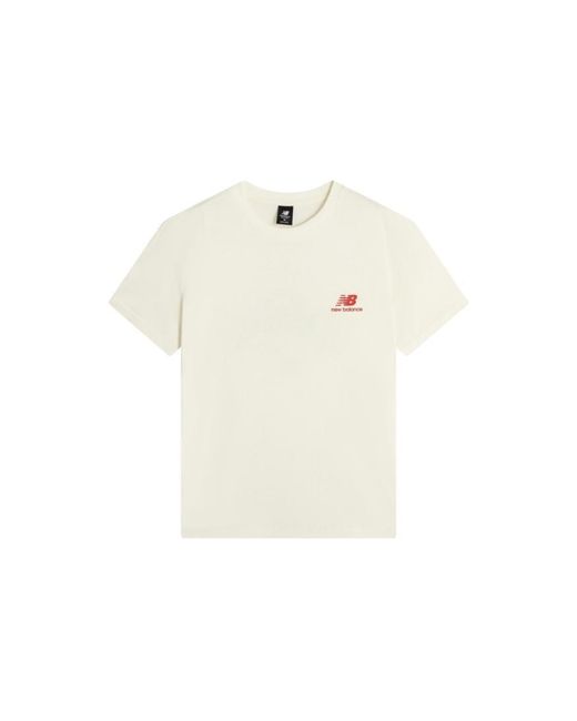 New Balance White Lifestyle Graphic Print Tee for men