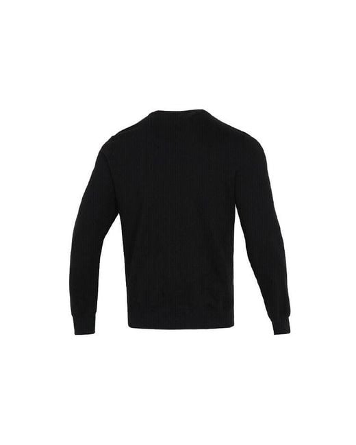 PUMA Black Bronzing Logo Sports Round Neck Pullover for men