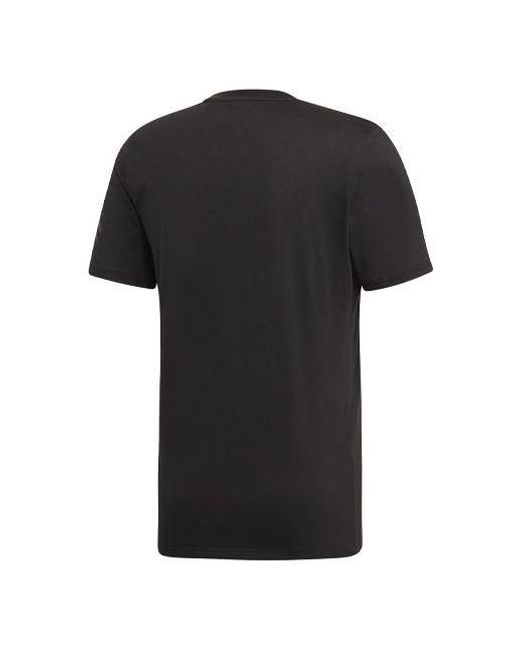 Adidas Black Logo Printing Training Short Sleeve for men