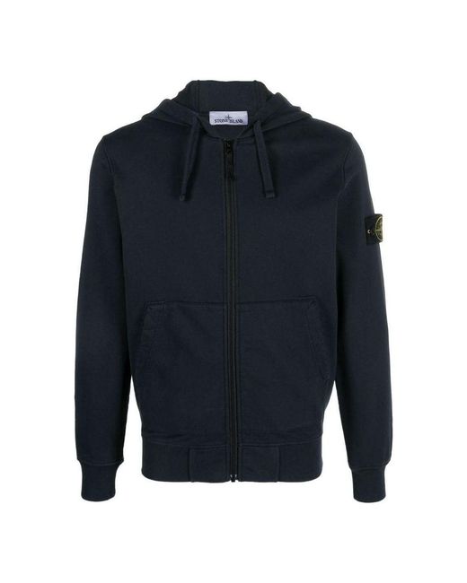 Stone Island Blue Full Zip Jacket for men