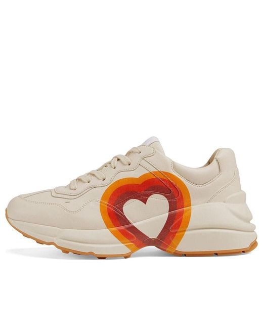 Gucci White (Wmns) Rhyton 'Interlocking G And Hearts'