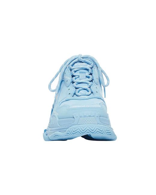Balenciaga Blue (Wmns) Triple S Sneaker 'Allover Logo