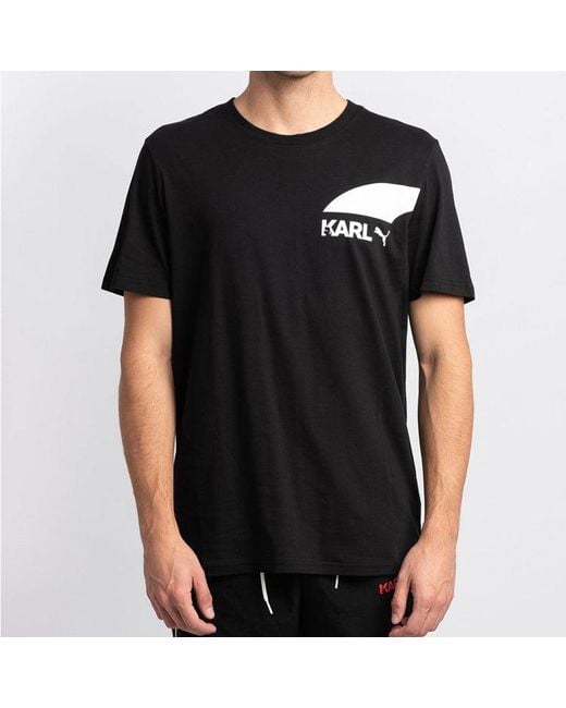 PUMA Black Fendi Crossover Round Neck Short Sleeve for men