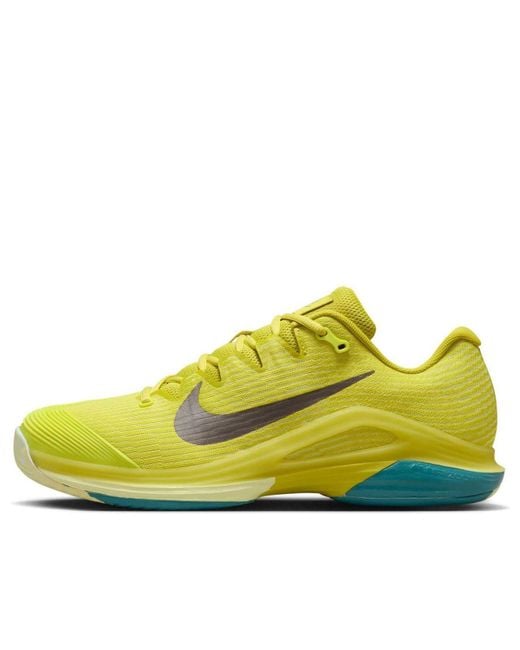 Nike Yellow Vapor 12 Premium Hard Court Tennis Shoes for men