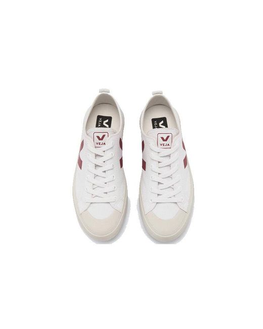 Veja White Nova Canvas Marsala' for men