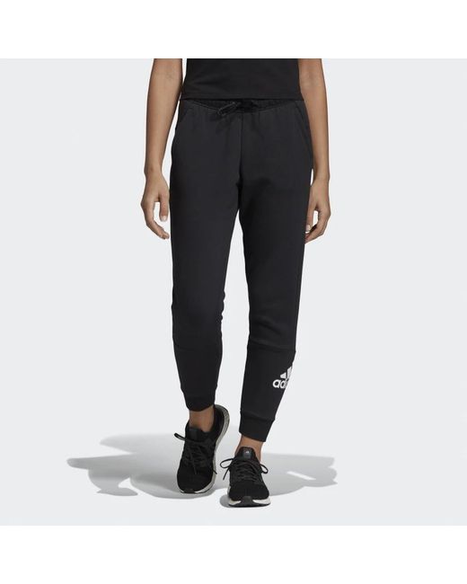 Adidas Black (Wmns) W Mh Bos Pant Fleece Lined Knit Long Pants