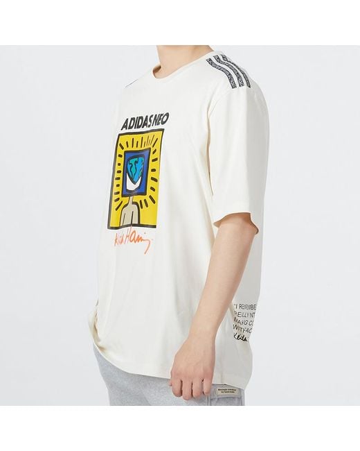 Adidas White Neo Tee for men