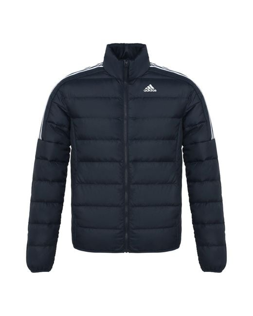 Adidas Blue Ess Down Logo Print, Warm, Casual Down Jacket Legendary Ink for men