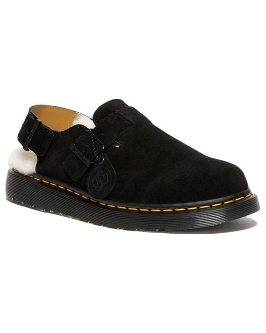 Dr. Martens Black Jorge Shearling Slingback Mule for men